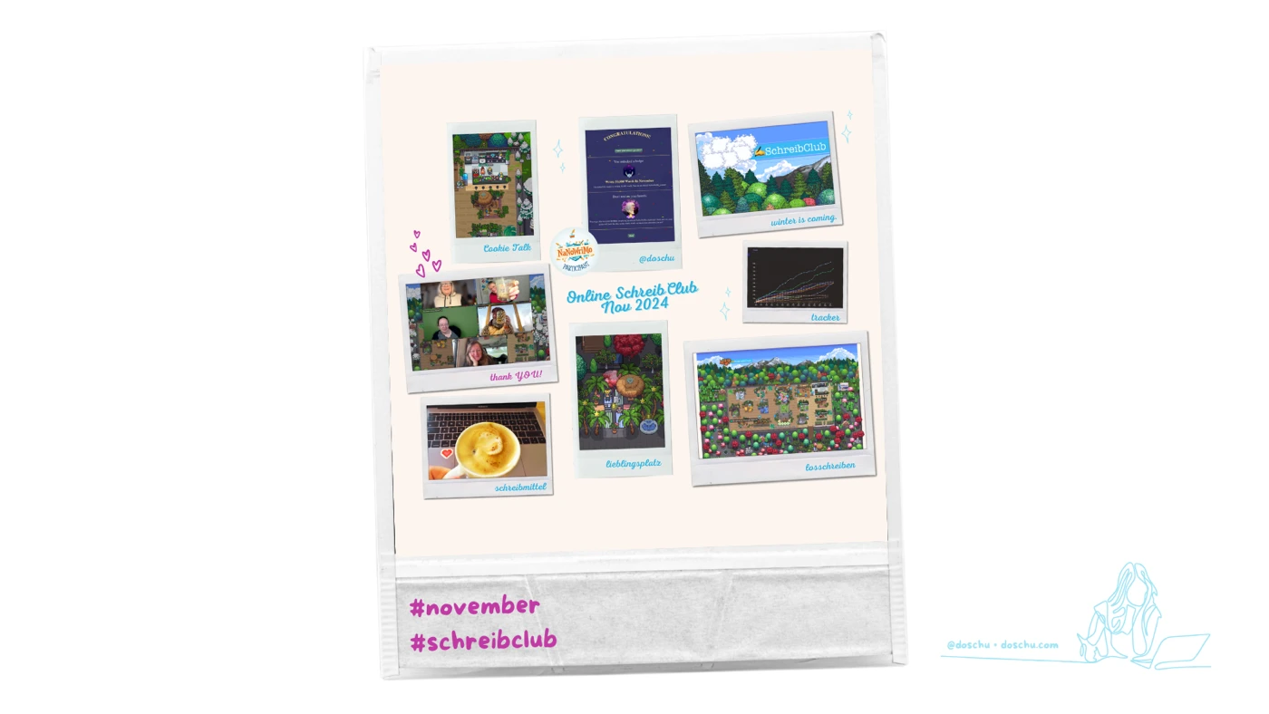 Dankeschön, November SchreibClub