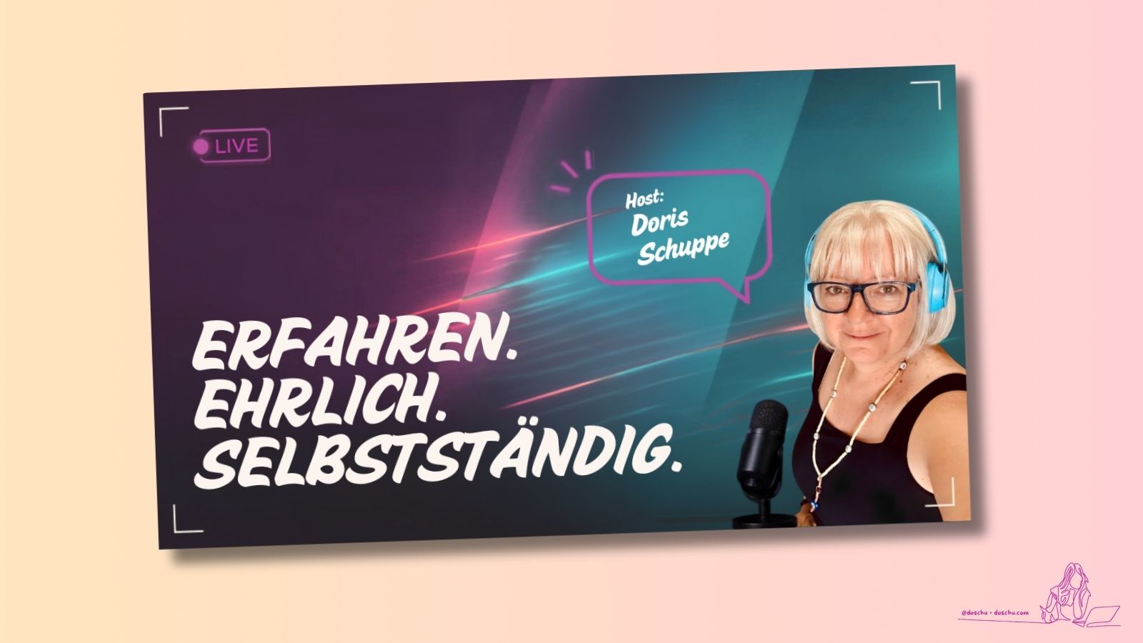 illustration livestream erfahren ehrlich selbstständig